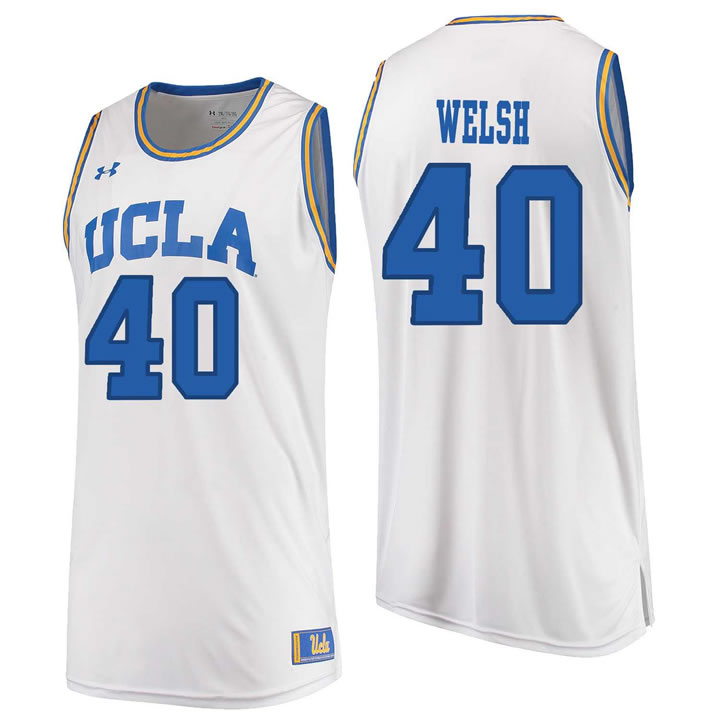 UCLA Bruins #40 Thomas Welsh White College Basketball Jersey